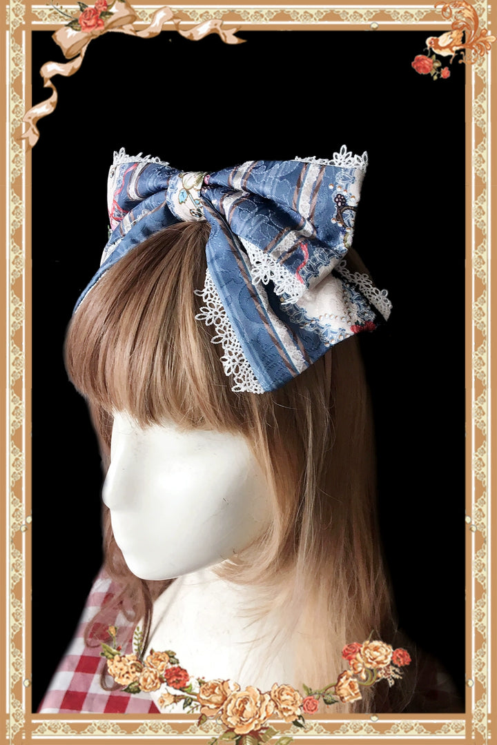 Infanta~Sweet Lolita Accessories Bonnet KC Socks Beret Cinderella Blue KC  