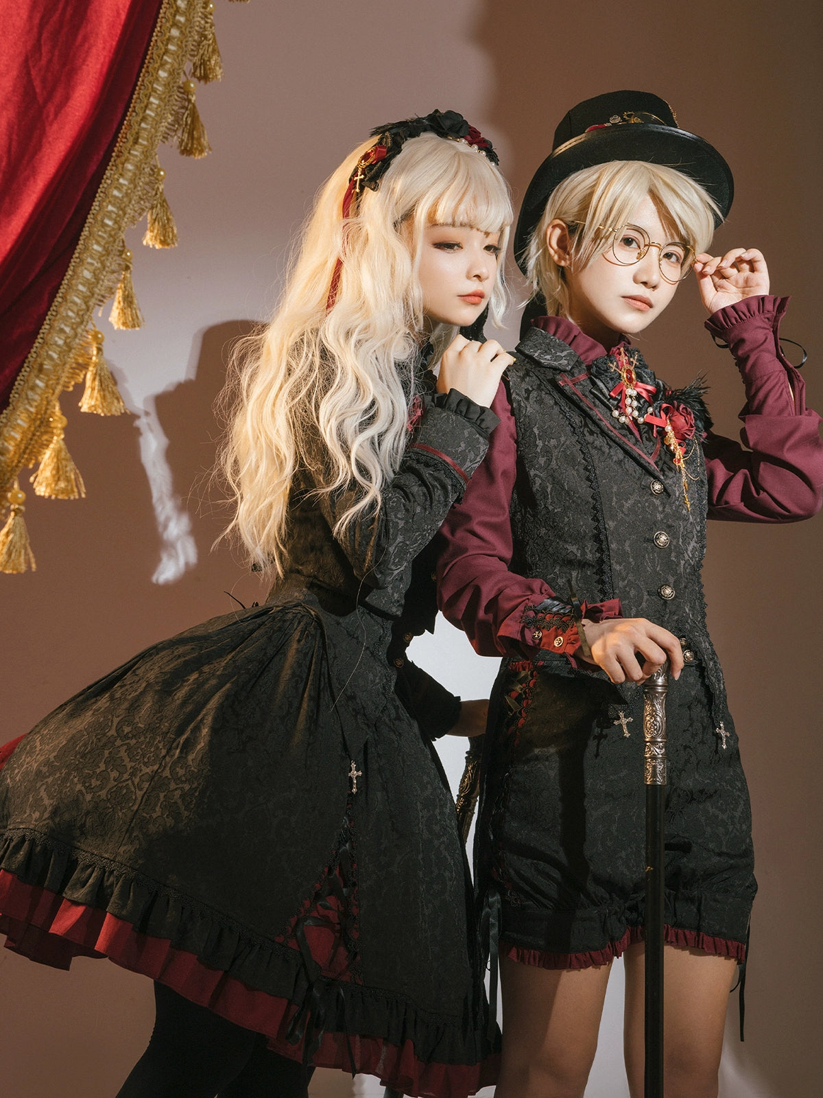 Luna Planetarium - Evil Fang - Gothic Lolita JSK Suit Ouji Lolita Shorts Suit