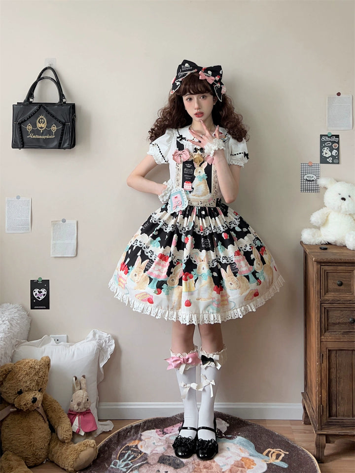 Dark Star Island~Honey Bunny Cake~Sweet Lolita JSK/OP/Strap SK/Shirt   