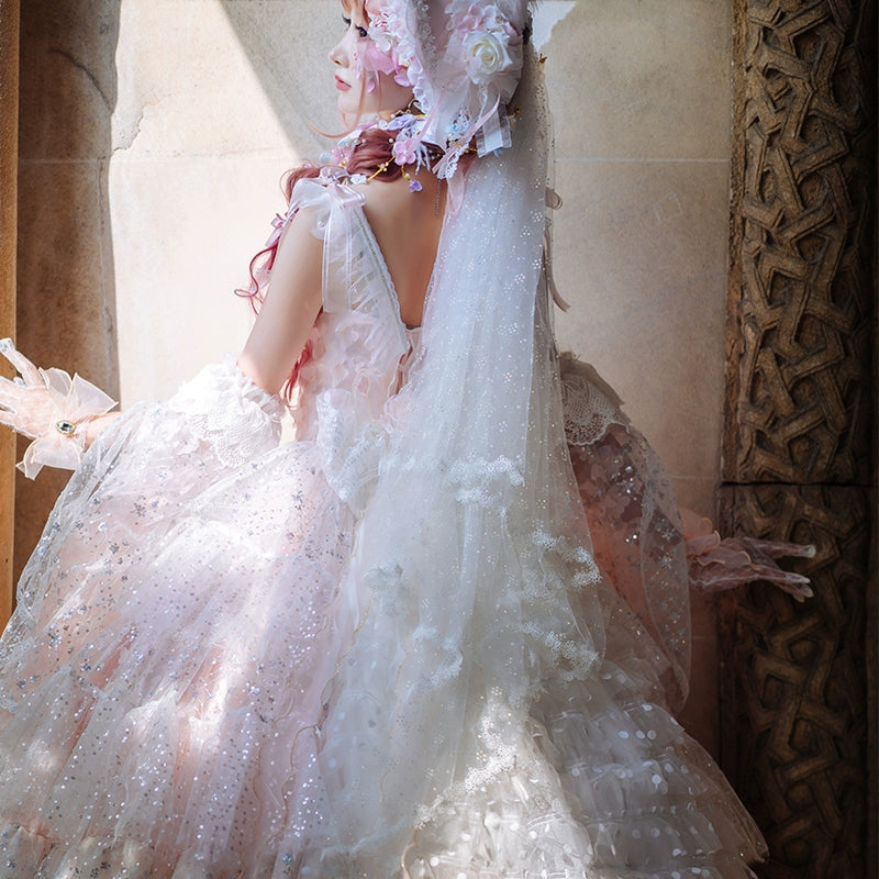 (BFM)Cat Fairy~Sakura Girl~Wedding Lolita Hair Accessories Bridal Hat Veil Long veil  