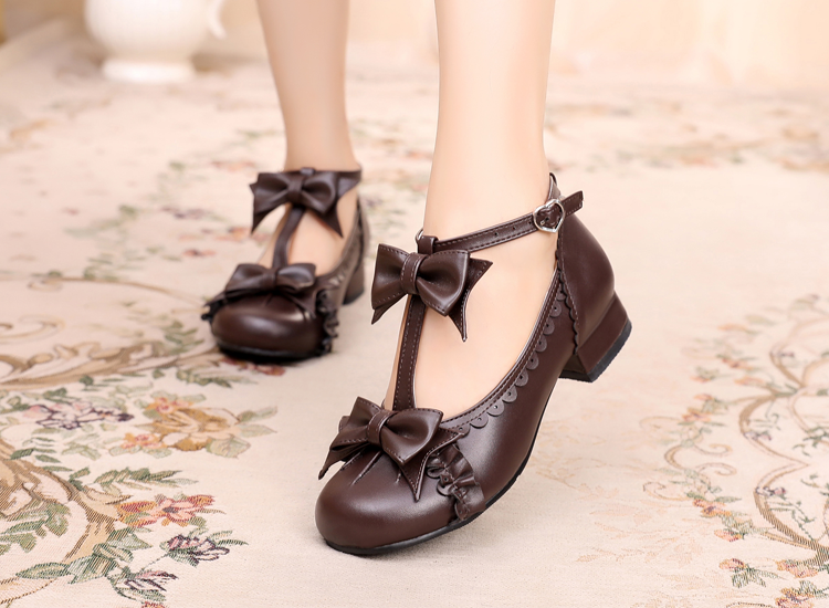 Sosic - Mengjiang Kiri - Sweet Lolita Gorgeous Leather Shoes coffee 33