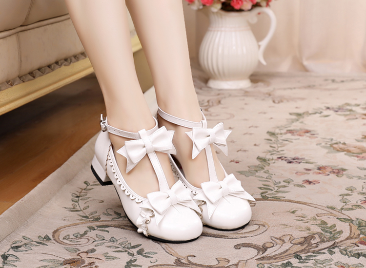 Sosic - Mengjiang Kiri - Sweet Lolita Gorgeous Leather Shoes white 33