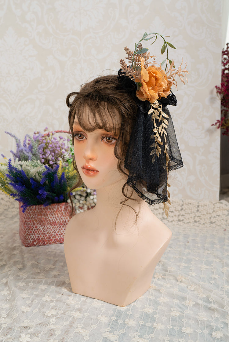 Neo Ludwig~Elegant Lolita Flower Headdress Multicolors free size champagne 