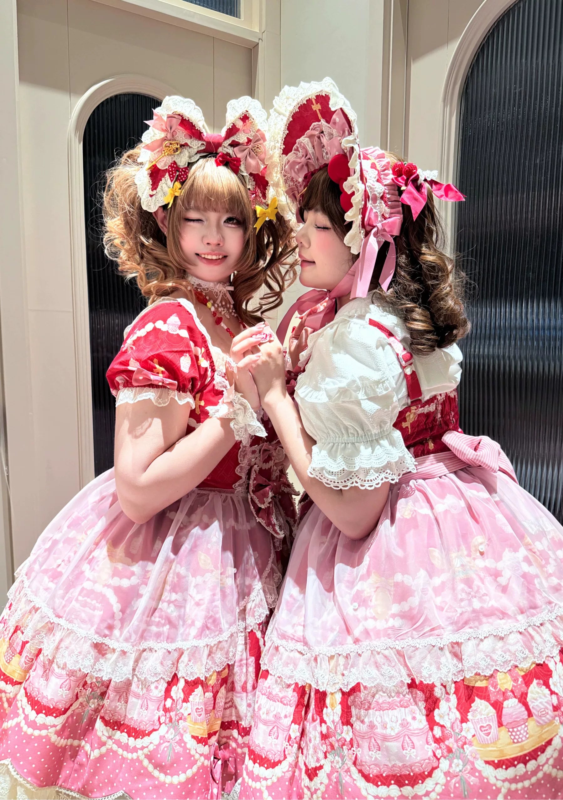 Strawberry Ode - Plus Size Sweet Lolita OP & JSK Dress, Cream Cake Print 45892:866993