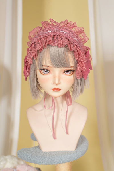 OCELOT~Contract Cross~Gothic Lolita Lace KC pink (hair bands only)  