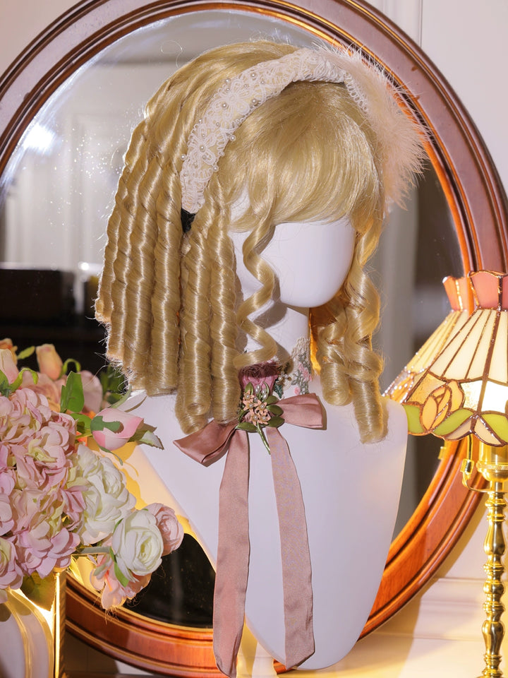 Mabuxi~33CM Sparkling Lolita Wig Roman Curls Gorgeous Court Wig 40478:671718