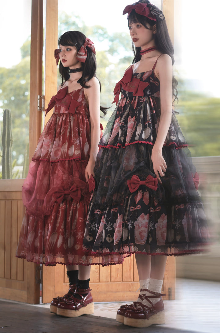 Babyblue~Strawberry Box~Sweet Lolita JSK With Strawberry Print 42972:760712