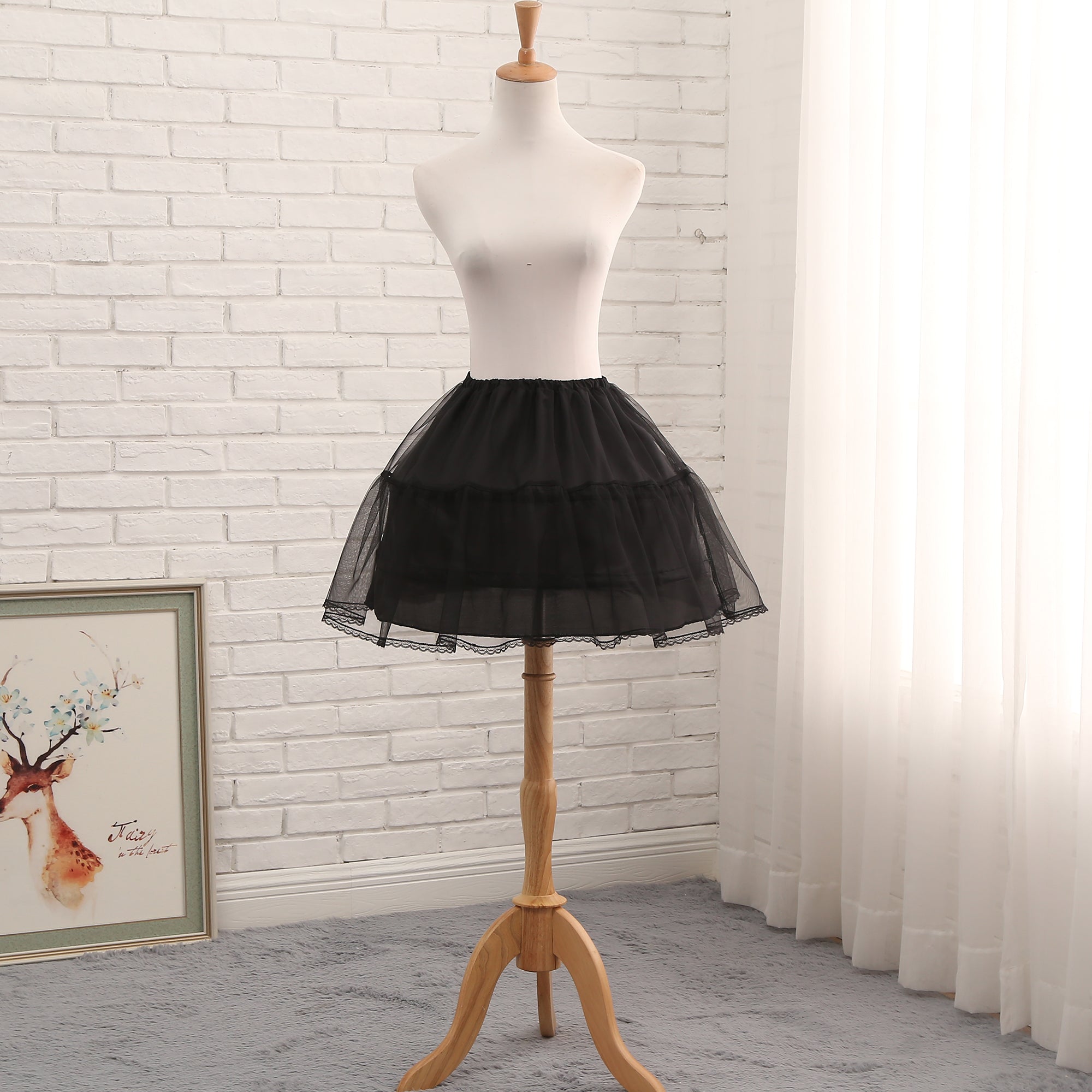 Manyiluo - Fishbone Lolita Pannier black