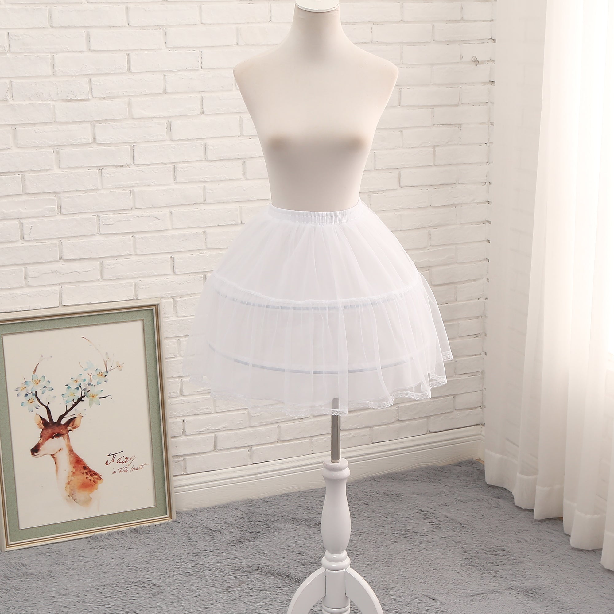 Manyiluo - Fishbone Lolita Pannier white