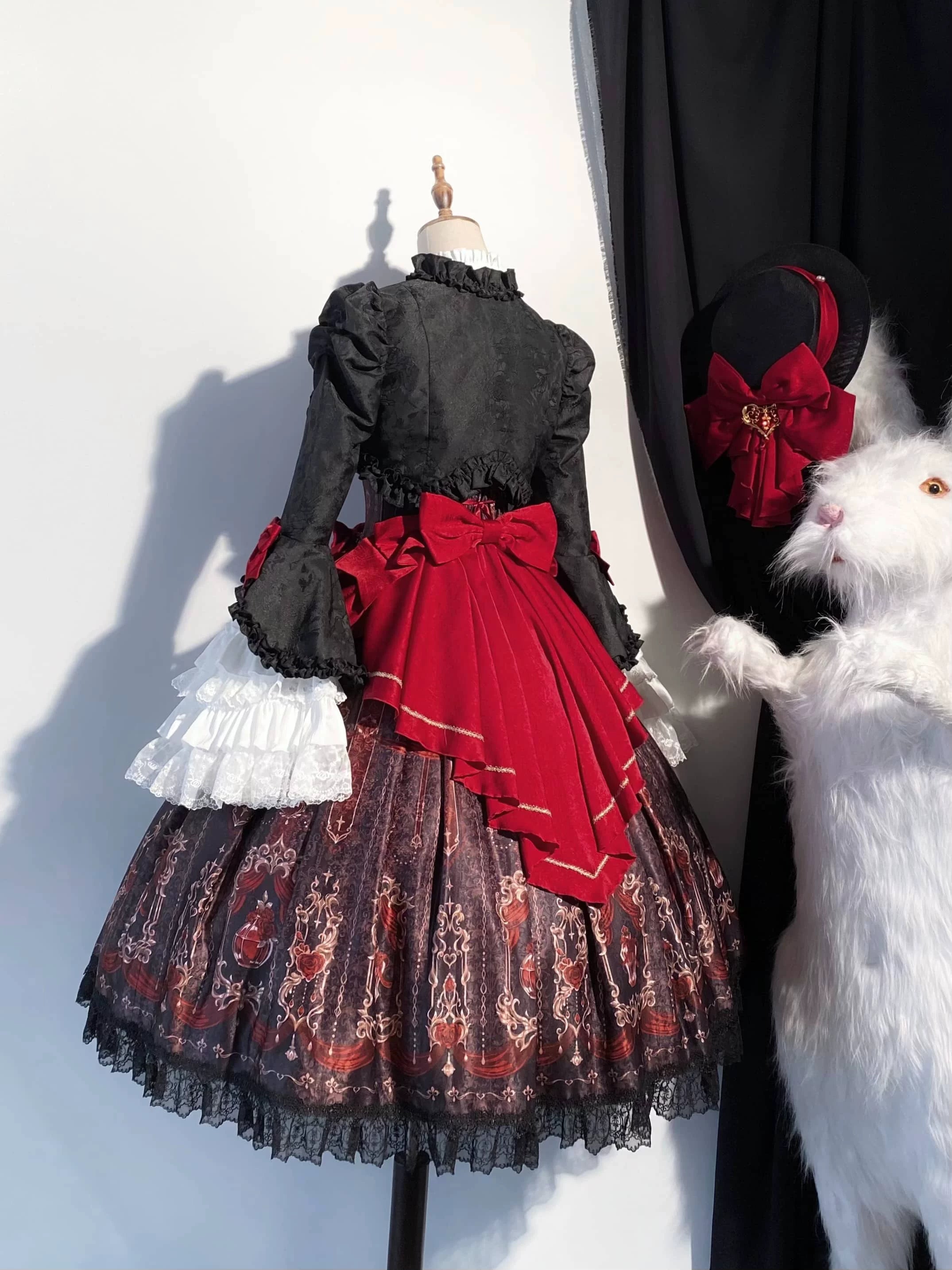 Perfume Bottle - Gothic Lolita Bust-support Printed JSK Dress Set 45738:860421