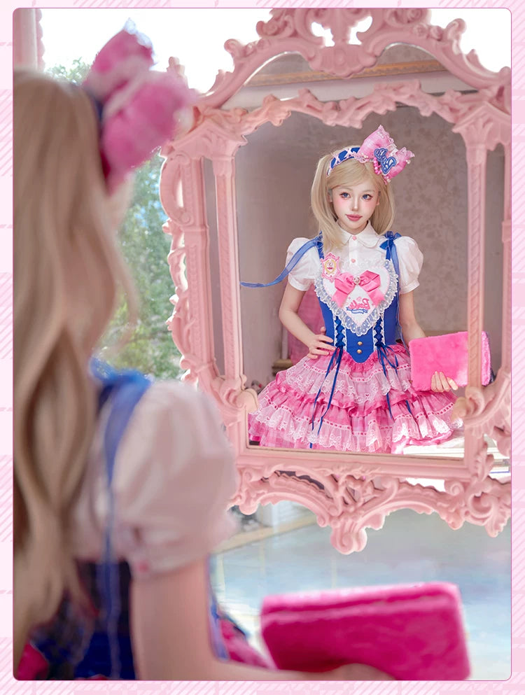 Silky Ballet - Cotton Sweet Lolita Blouse and Two-Size Crown Set 45915:867705