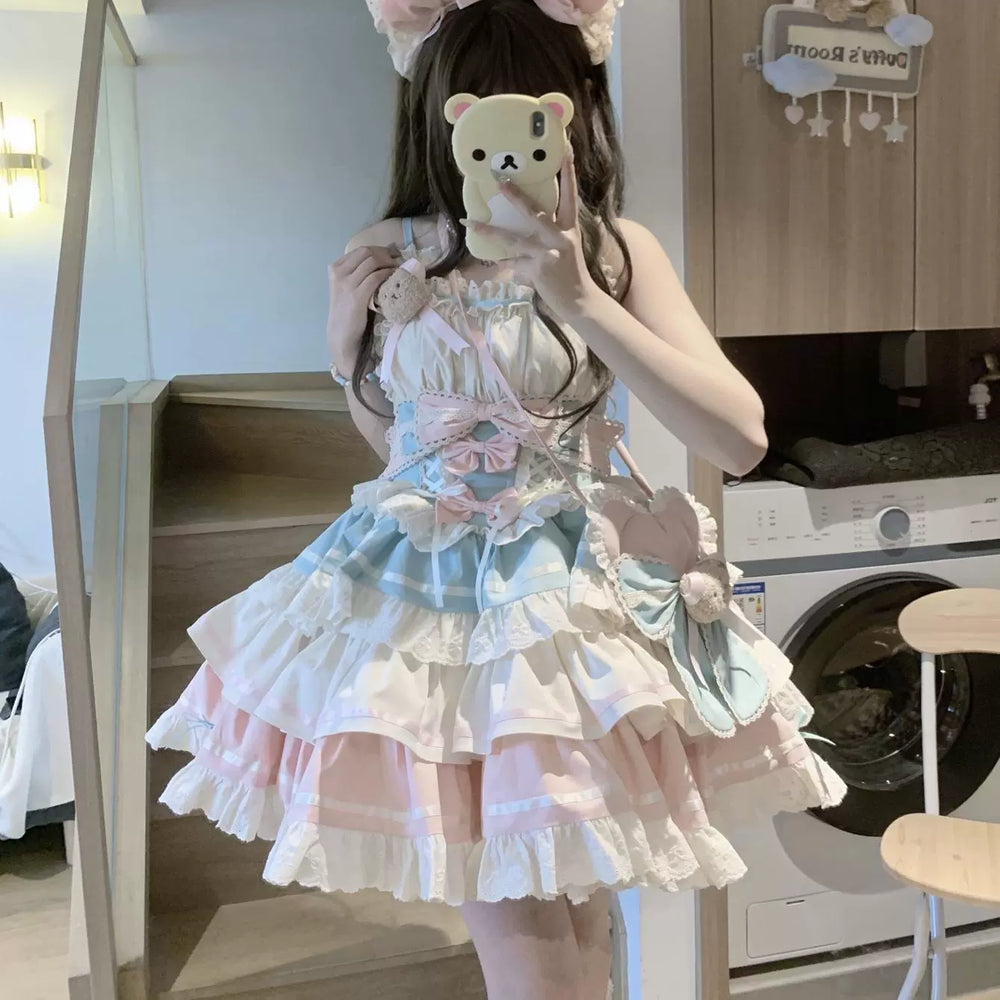 Platycodon House~First Love Bear~Sweet Lolita JSK Dress Idol Lolita Puffy Dress