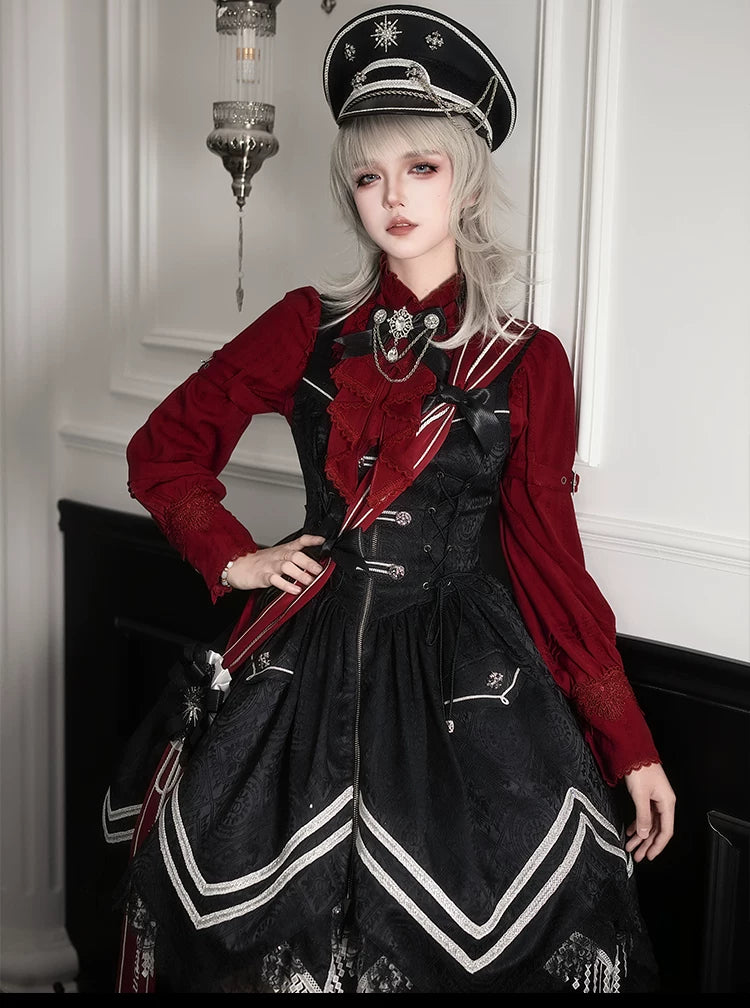 Dawnbreaker - Military Lolita JSK, Diamond Shaped Hemline 44643:816849