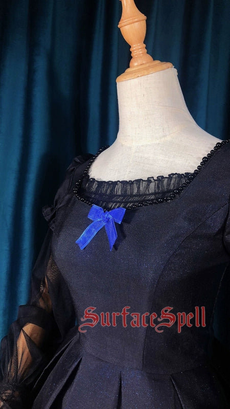 (BFM)Surface Spell~Nocturne~Custom Gothic Lolita Dress Brocade Puff Sleeve Dress