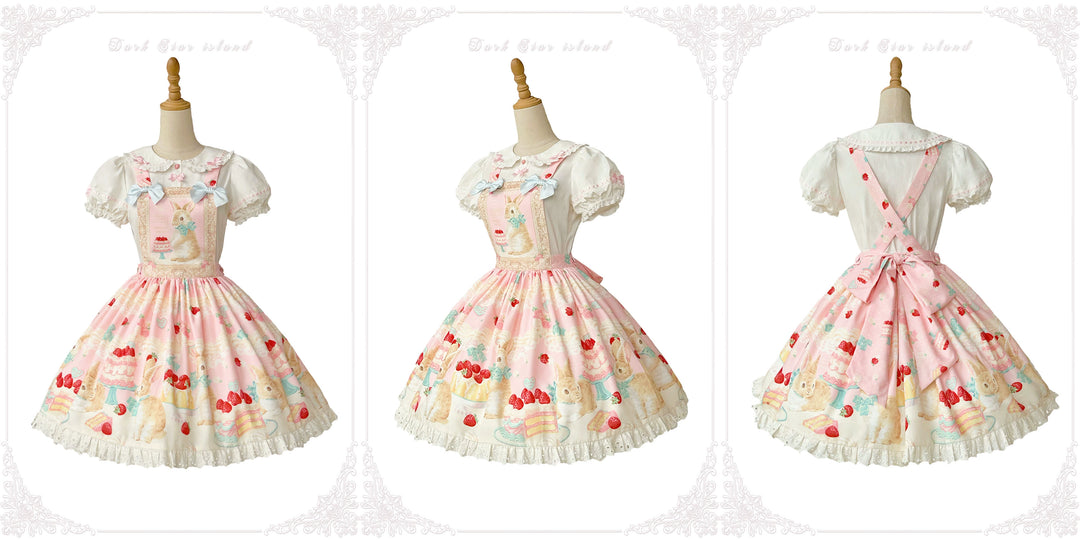 Dark Star Island~Honey Bunny Cake~Sweet Lolita JSK/OP/Strap SK/Shirt   