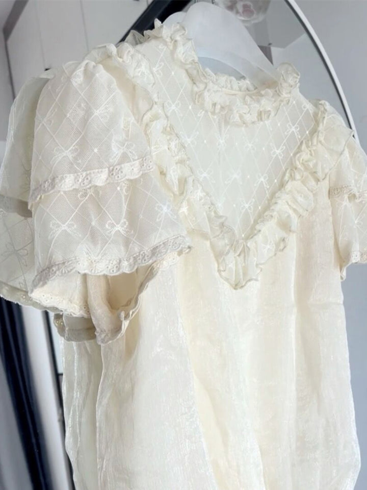 Sakurada Fawn~Plus Size Lolita Short Sleeve Shirt 19824:280208