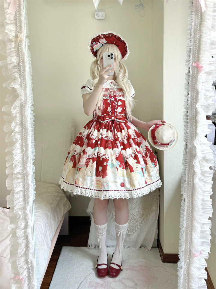 Dark Star Island~Honey Bunny Cake~Sweet Lolita JSK/OP/Strap SK/Shirt 39864:639004