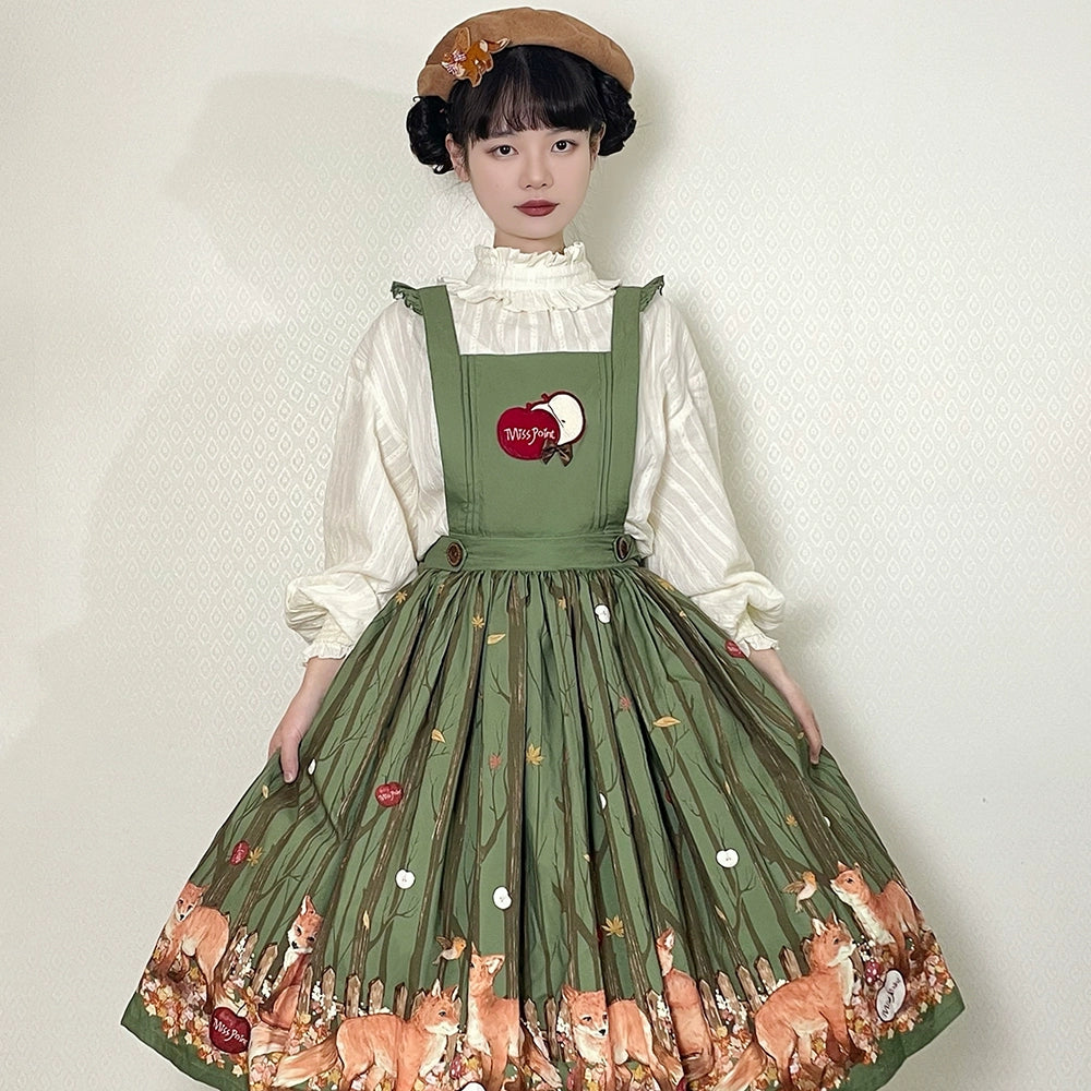 Miss Point~Fat Fox in the Forest~Elegant Lolita Skirt Detachable Chest Guard SK 37582:562352