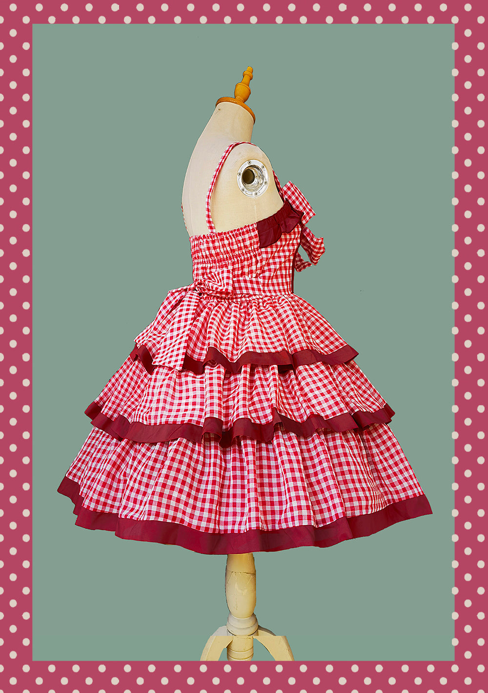 Infanta~Cloth Cat~Kawaii Lolita JSK Multi-Color Tiered Ruffles Dress 42774:753065