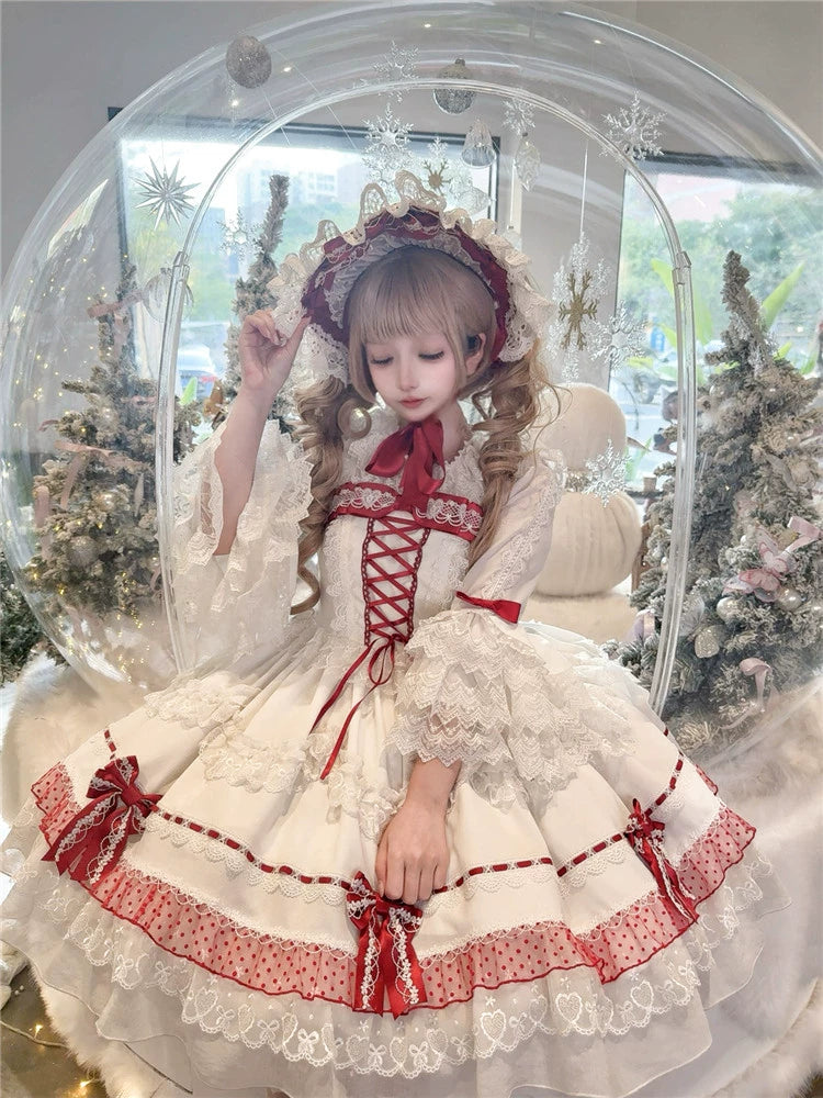 To Alice~Dear dolls~Sweet Lolita JSK Suit Princess Lolita Blouse and BNT