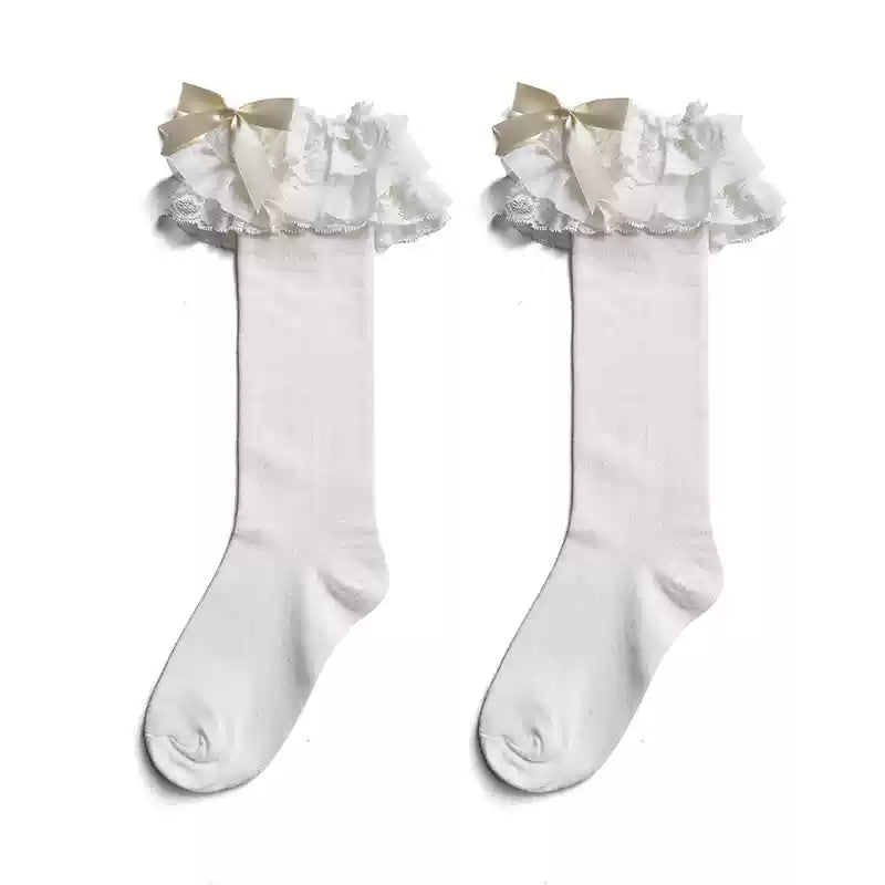 (BuyForMe)WAGUIR~Lolita Bow Cotton Socks Lace Socks