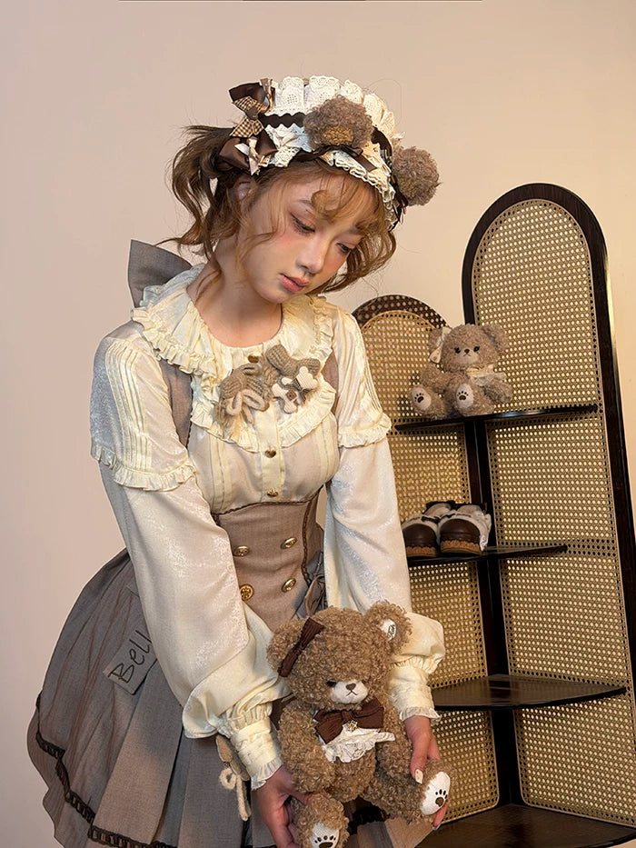 Sweetheart Canelé - Bust-supporting Classic Lolita JSK Dress, Low-waist