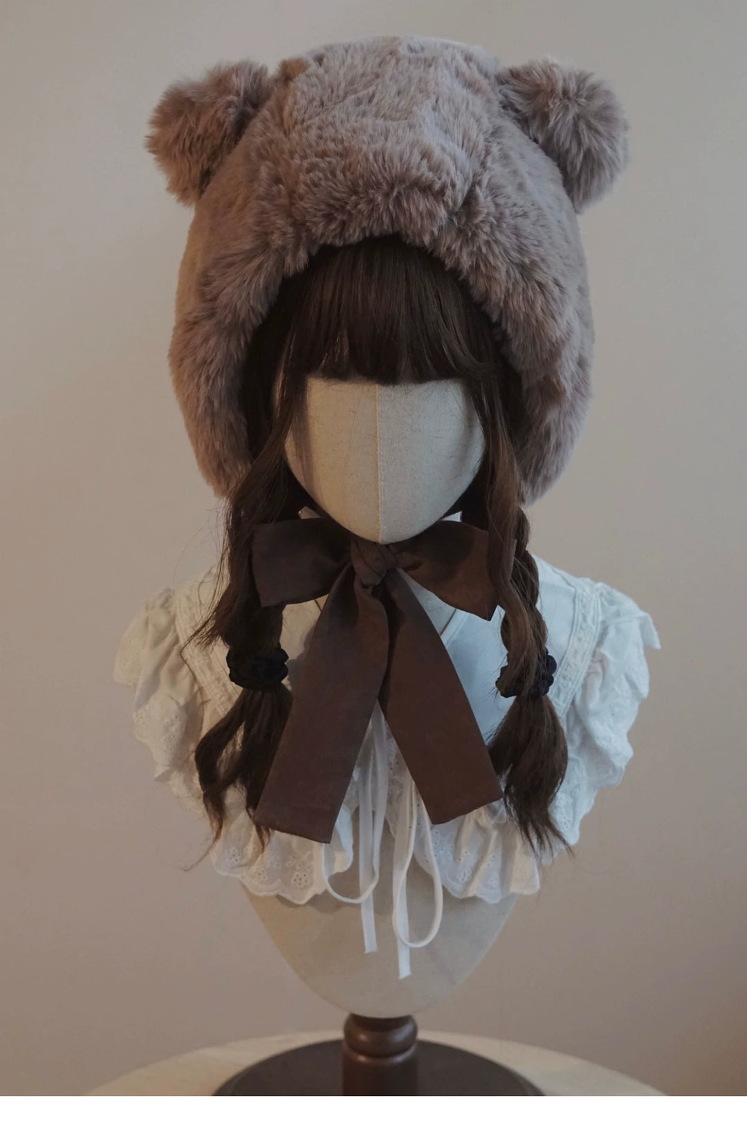 (BFM)Besozealous~Winter Lolita Hat Bear Ears Hooded Hat   