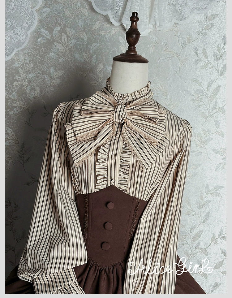 Alice Girl - Duke of Victoria - Classic Lolita Striped Blouse 44093:795188