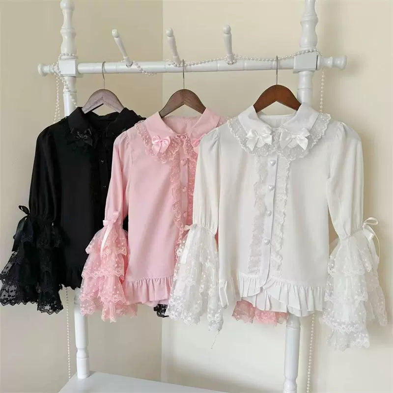 Sugar Girl - Hime Sleeves Sweet Lolita Blouse 43902:787980