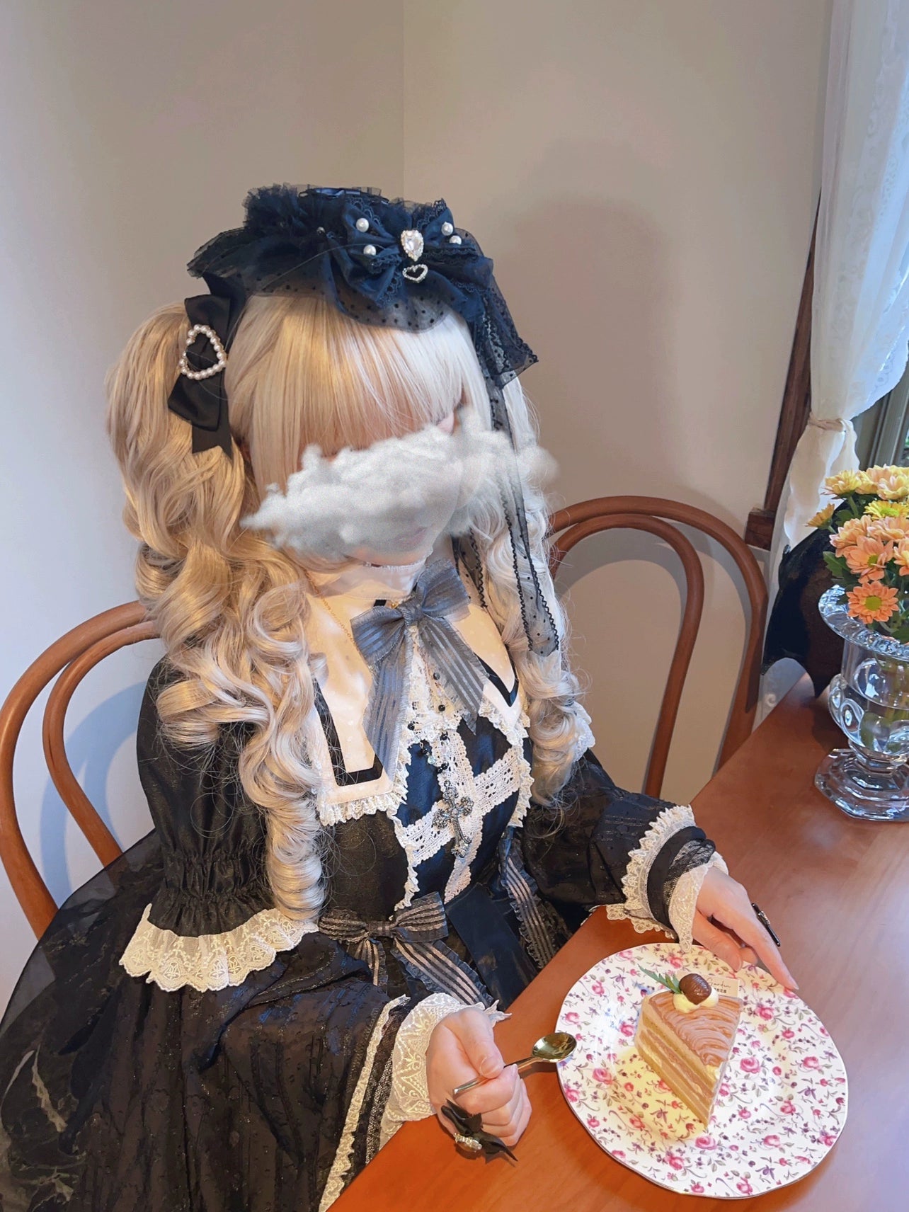 CheeseCat - Handmade Gothic Lolita Hat Anthony Cake Bow Lolita Hearwear