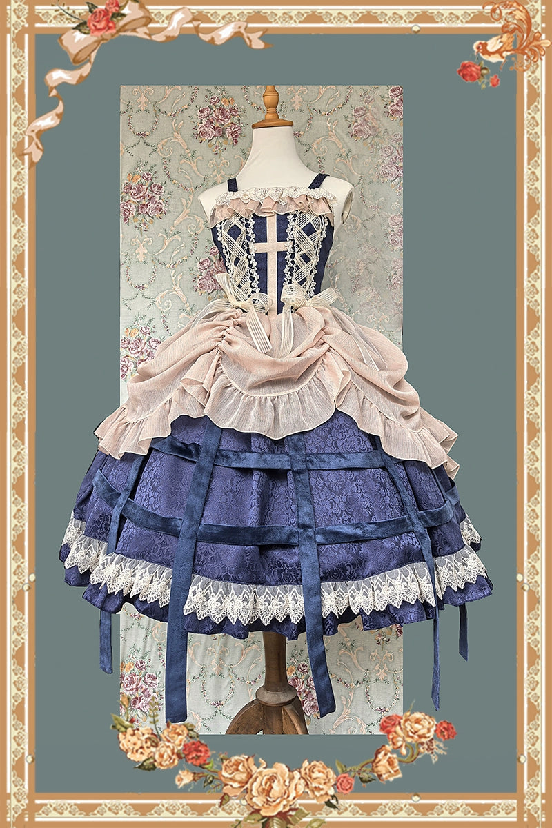 Infanta - Lilith's Cage - Gothic Lolita JSK Dress & Blouse (L M S XL) 44055:793762