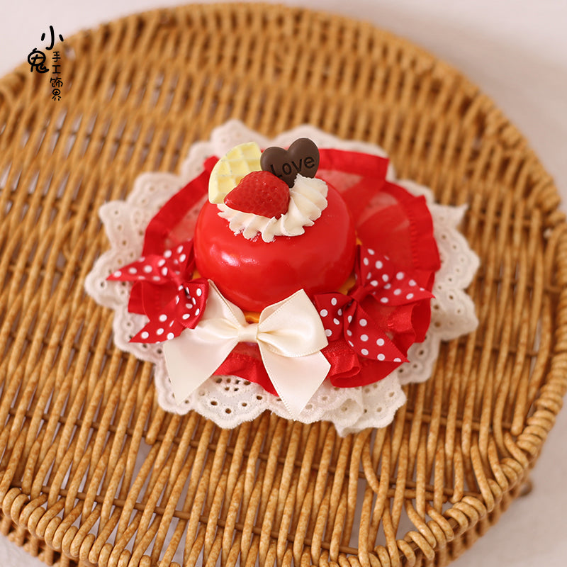 Xiaogui~Sweet Cake~Kawaii Lolita Hairpin Cake Flower Pill Headdress #7  