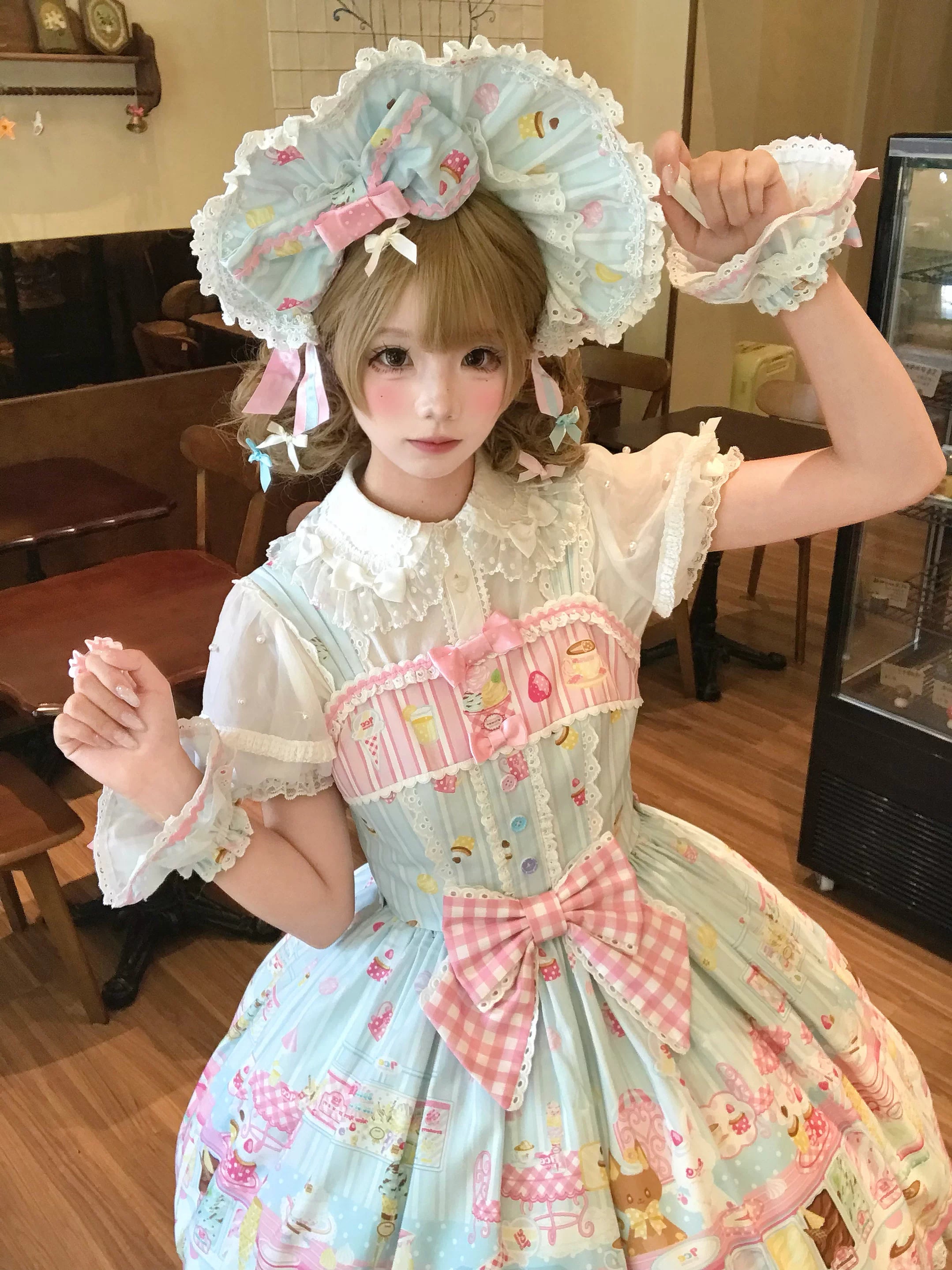 Summer Ice Cream Tale - Old School Lolita Ice Cream Printed OP & JSK Dress