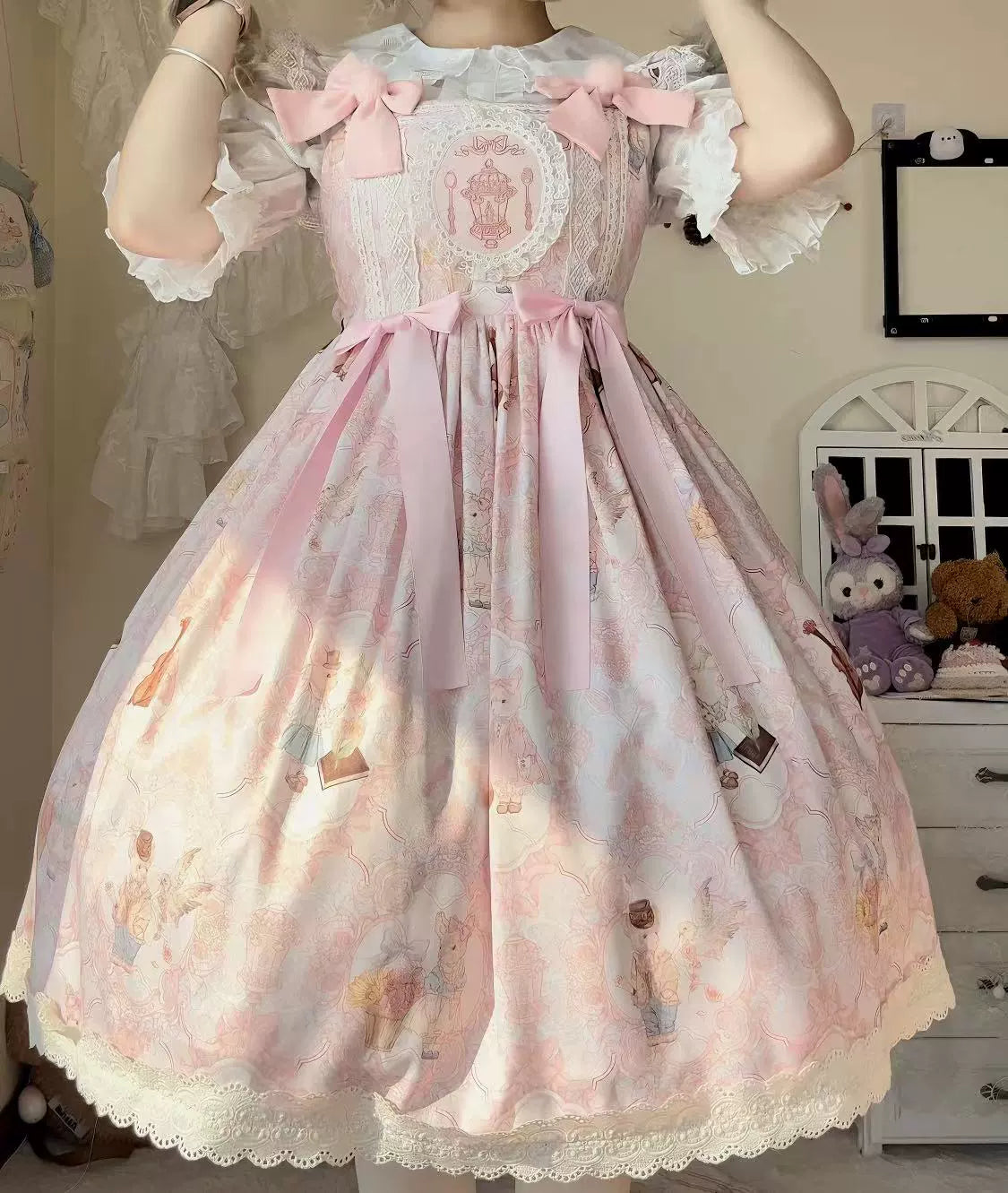 Suiyi - Candy Party - Printed Sweet Lolita JSK, Peter Pan Collar Shirt 44281:802197