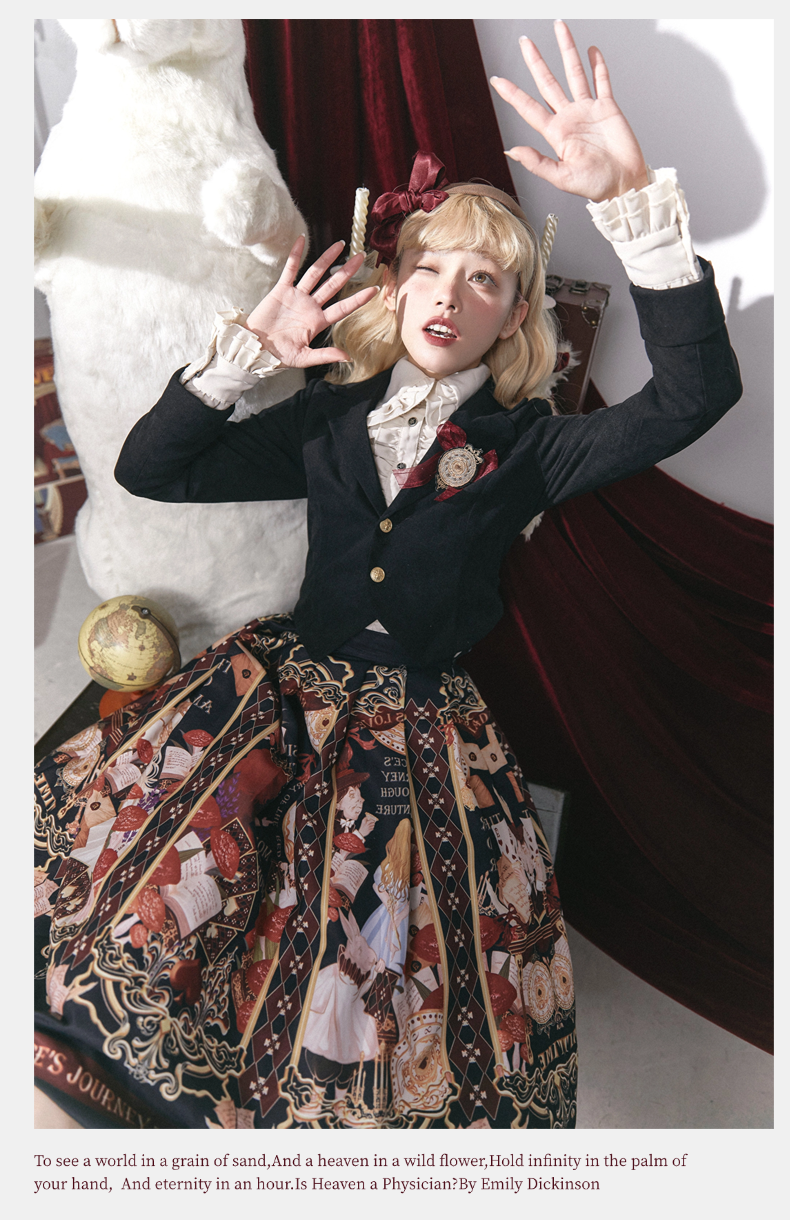 Alice in Wonderland~Holy Night Alice~Classic Lolita Dress Preppy Style Bust-supporting JSK 40466:663796