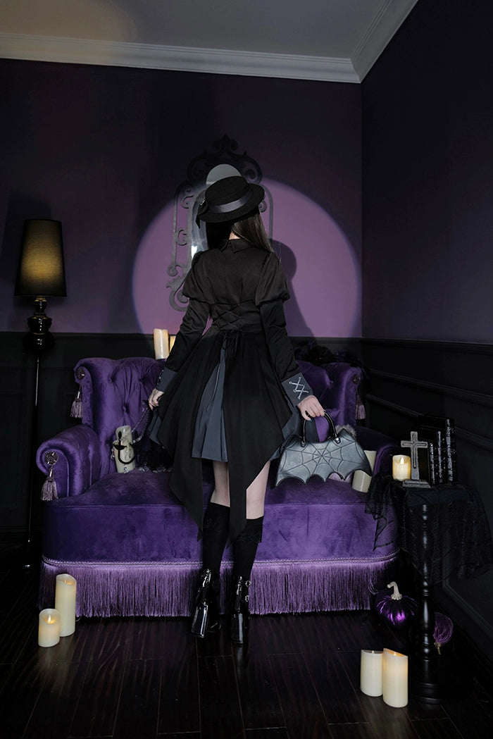 (BFM)Alice Girl~Two-Piece Lolita Dress~Detective Butler Blazer Long Sleeve OP   