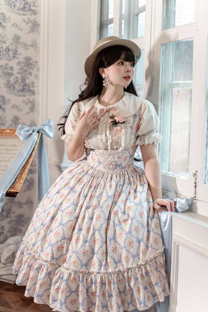 (Buyforme)Miss Point~Happy Summer Elegant Lolita Floral Jumper Skirt   