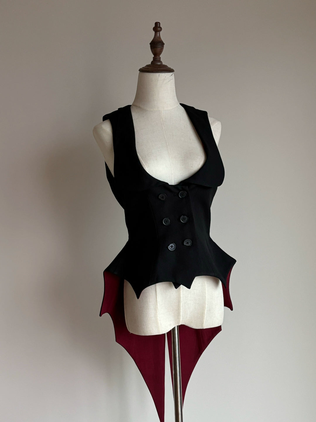 FlowerFairyDaily~Final Nocturne~Gothic Lolita Vest Black Bat Vest