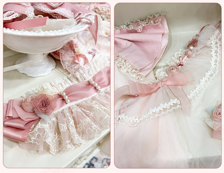 Flower and Pearl Box~Rose Garden~Elegant Lolita Pink Headdress   