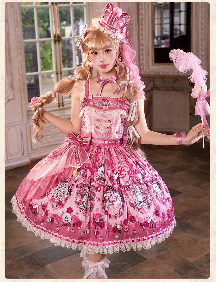 Nutcracker - IP Collaboration Sweet Lolita JSK & OP, Princess & Rose Print 45890:866758