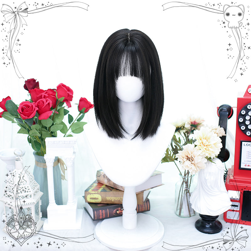 Dalao Home - Wind Chime - Shoulder-length Straight Lolita Wig natural black