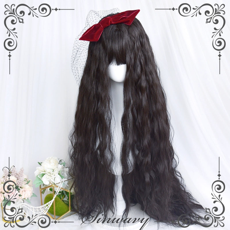 Sinwavy - Waltz - Elegant Lolita Long Curly Wig Multicolors black
