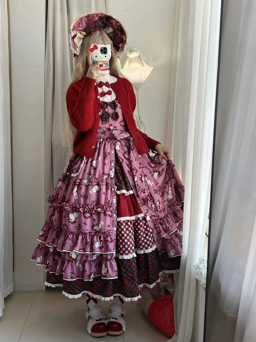 Miss Point - Forest Berry Bunny - Sweet Lolita JSK Elegant Bunny Print Dress 41972:721080