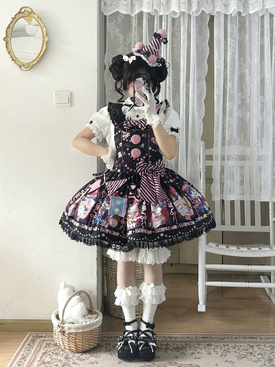 Vcastle~IP Collab Sweet Lolita Salopette and SK 40848:681968