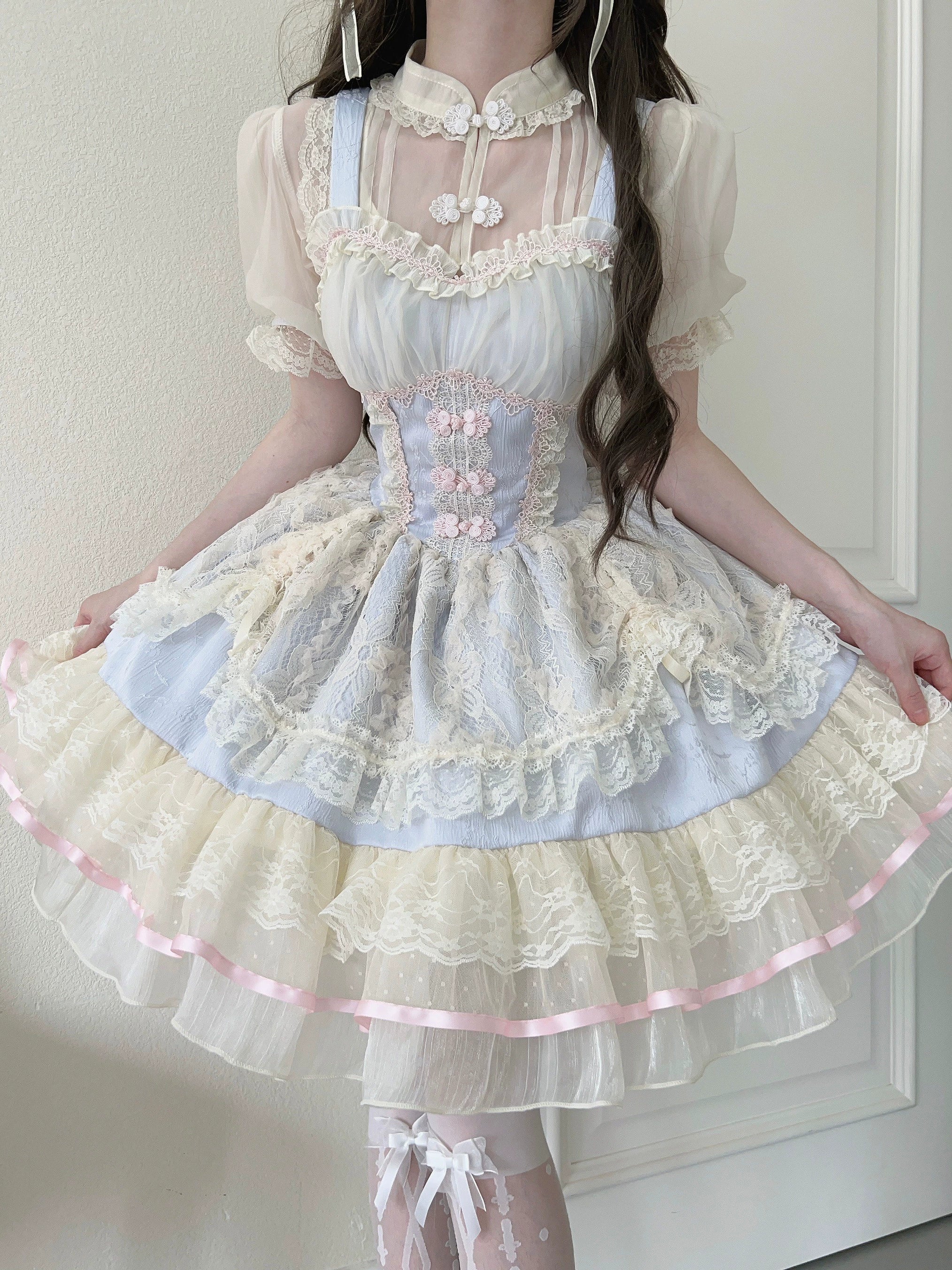 Sugar Girl - Hua Ji Fu Lei - Chinese Style Lolita JSK Dress Ballet Style Innerwear Set