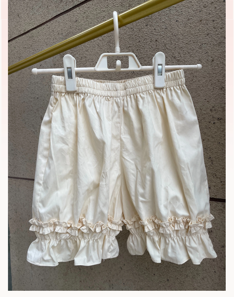 Sakurada Fawn - Plus Size Lolita Bloomers Leggings M Light Apricot