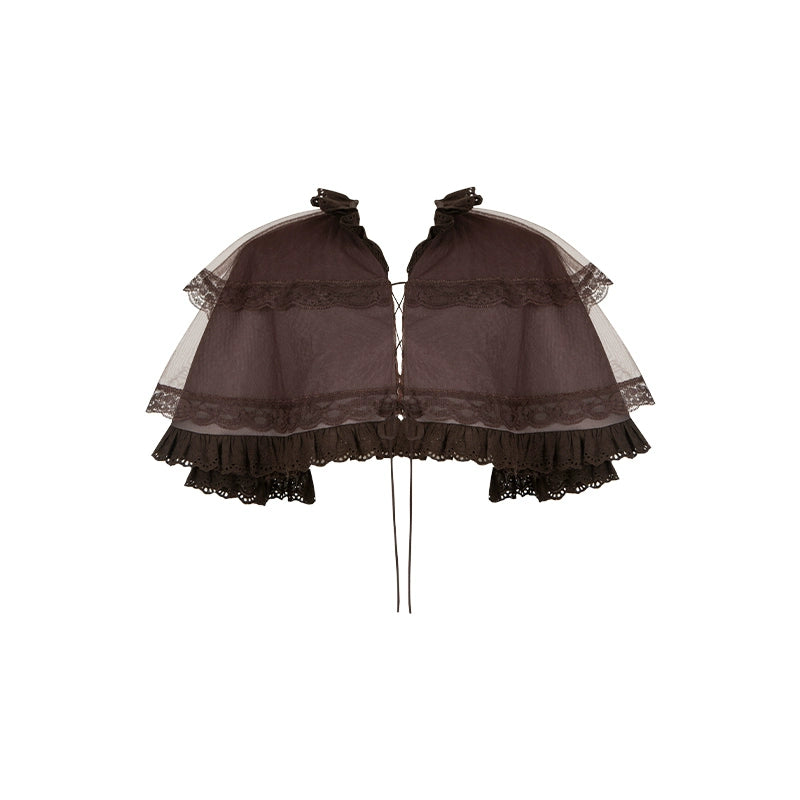 With PUJI~Ouji Lolita Shirt Bust-supporting JSK Dress S Cape(Free size) 