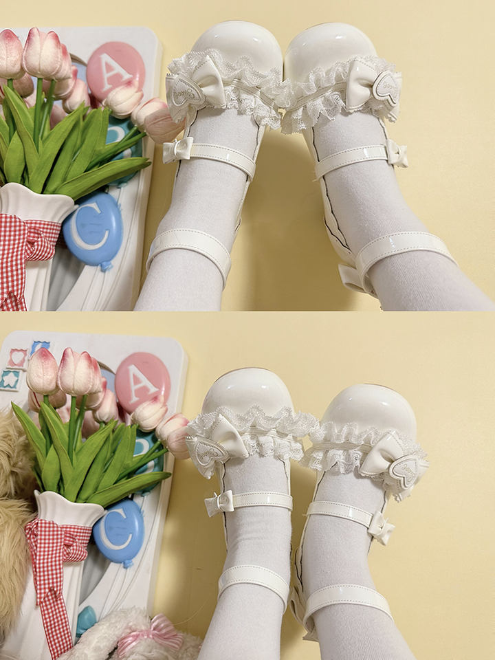 Aimee~Sakura~Sweet Lolita Heels Cute Mid-heel Mary Jane Shoes 40368:657568