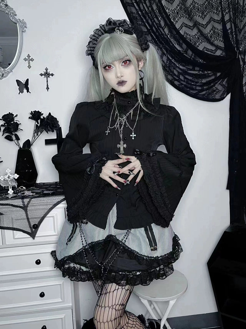Princess tailor lolita - Hime-Sleeve Gothic Lolita Blouse, Adjustable Cuffs