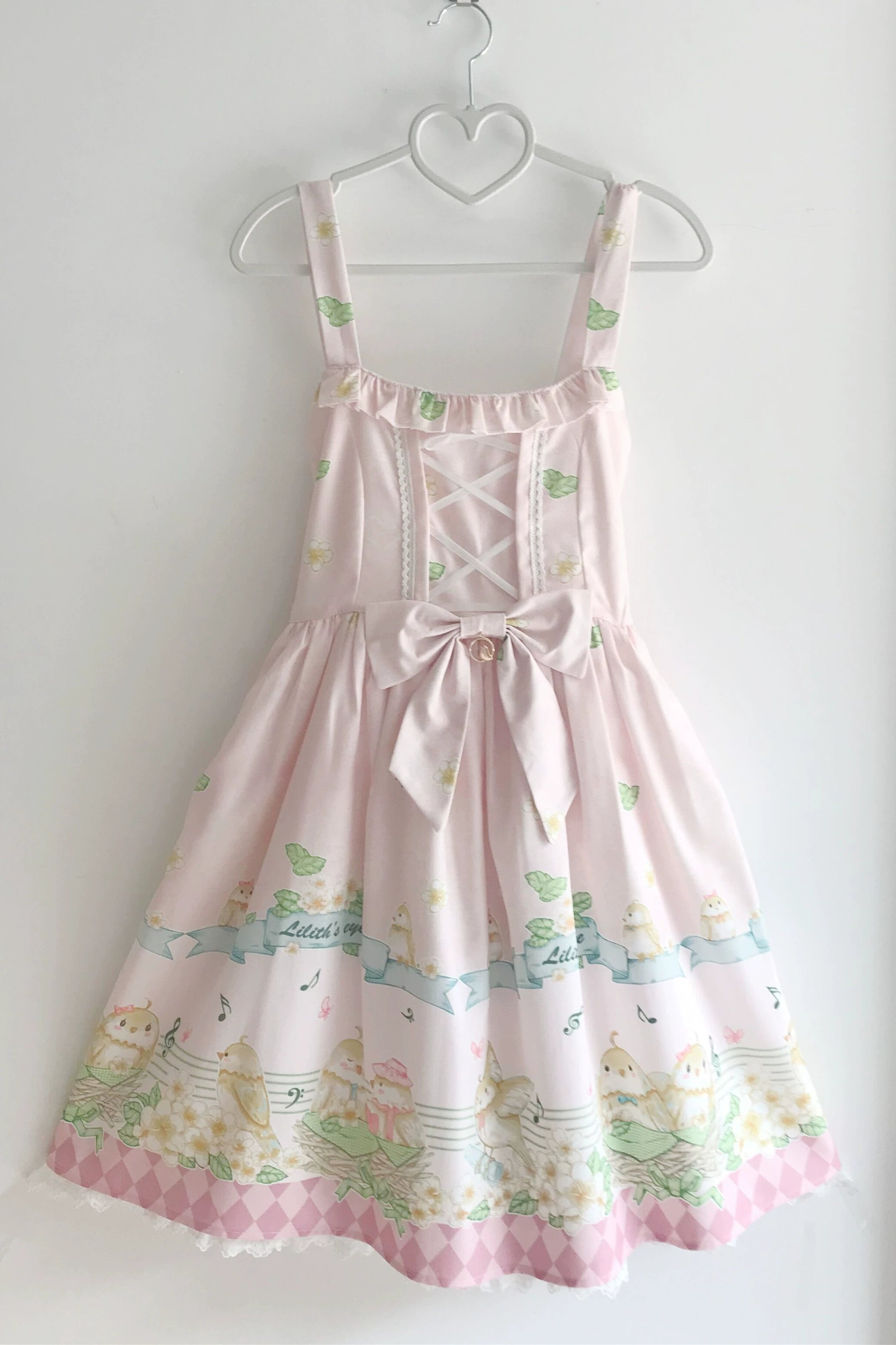 LilithEye - Fat Tweeds and Plumeria - Daily Lolita Jumper Dress Fresh JSK S Pink JSK